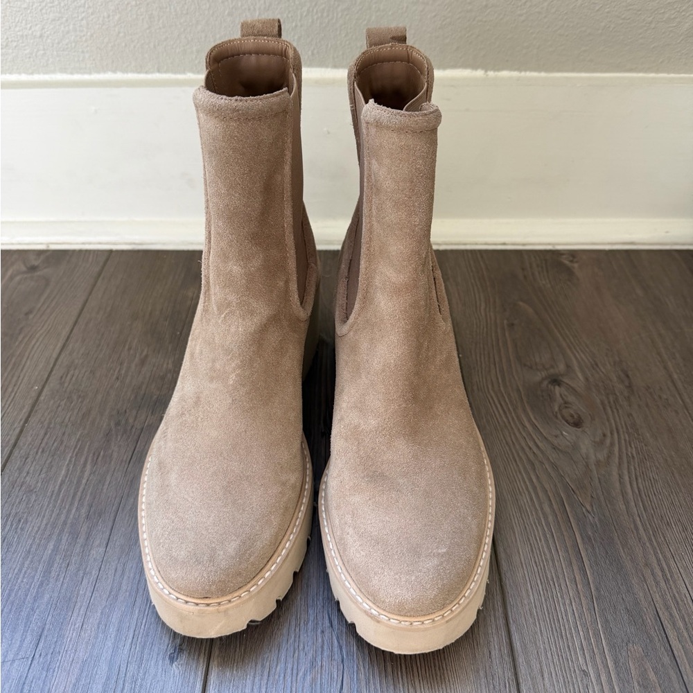 Dolce Vita Tan Suede Heeled Boots